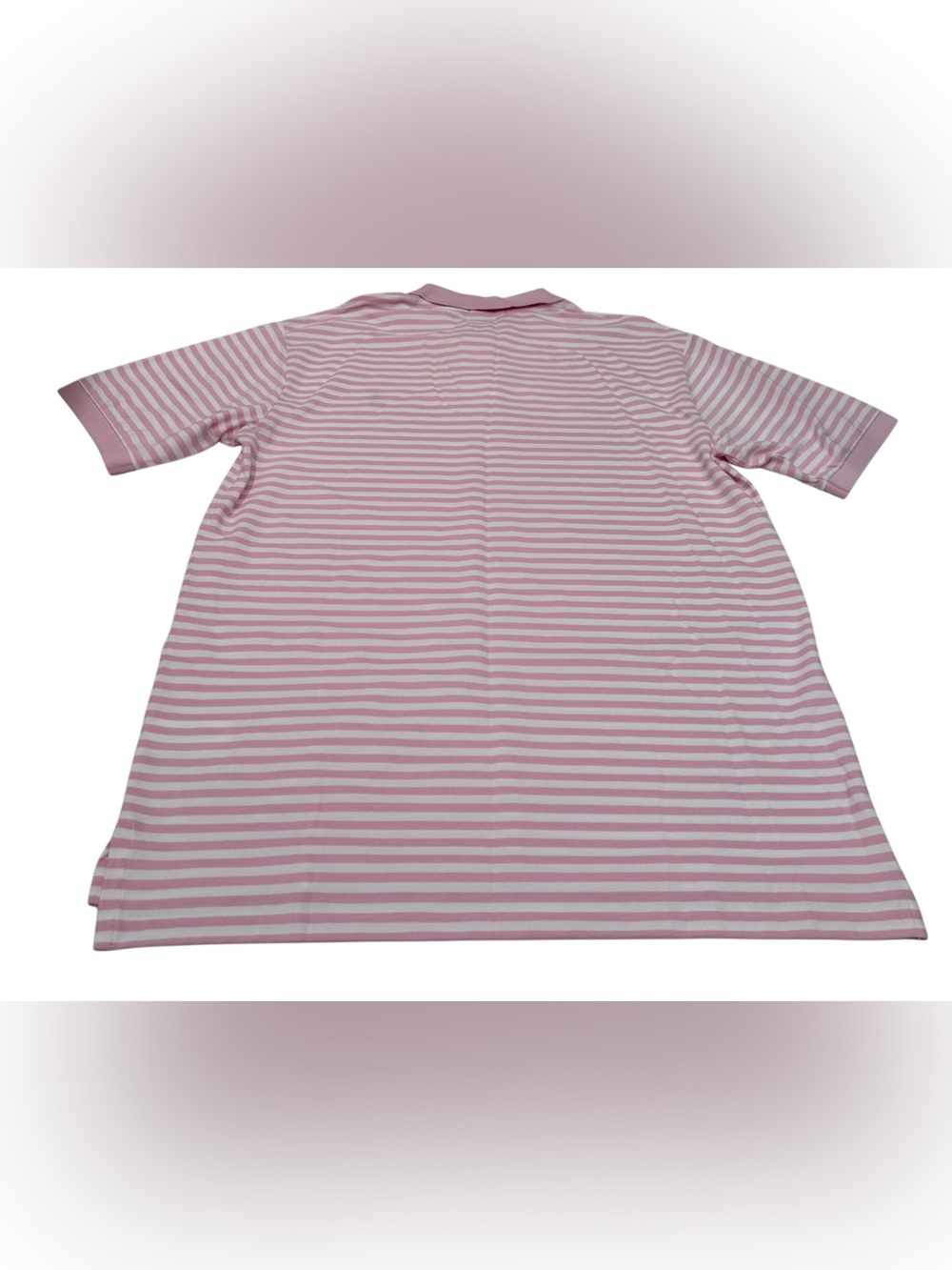 Polo Ralph Lauren Men’s White/Pink Classic 100 Cotton Striped Polo Size LT NWT - Picture 3 of 5